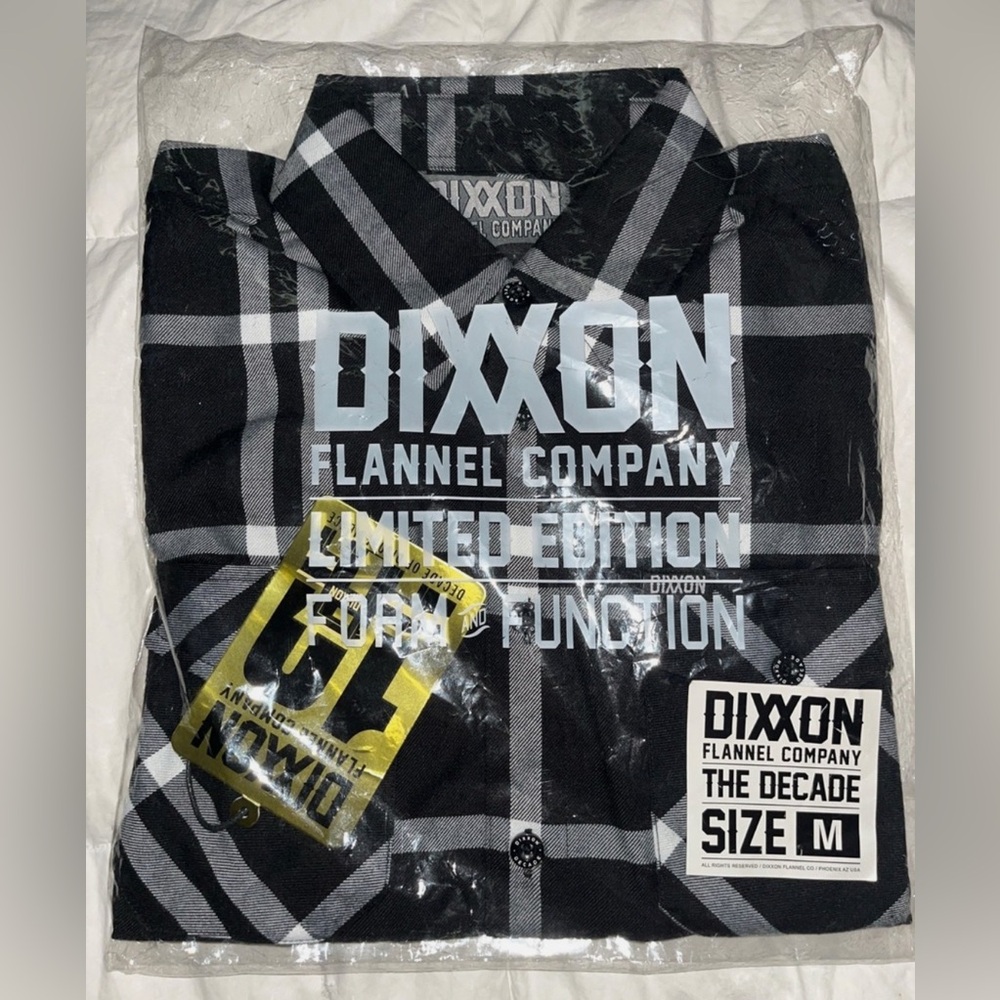 Dixxon Men's The Decade Black and Gray Flannel Shirt - Limited Edition